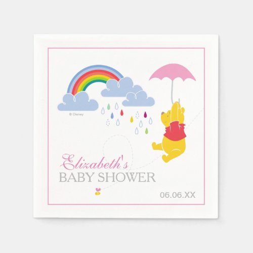 Winnie the Pooh  Girl Baby Shower Paper Napkins