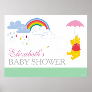 Winnie the Pooh Girl Baby Shower Poster