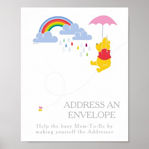 Winnie the Pooh  Girl Shower Poster