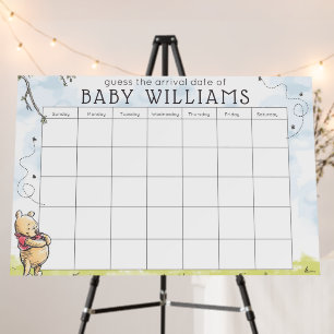 Winnie the Pooh Guess the Due Date Poster