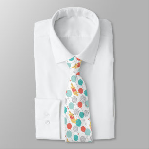 Winnie the Pooh Hanging On Balloons Pattern Neck Tie