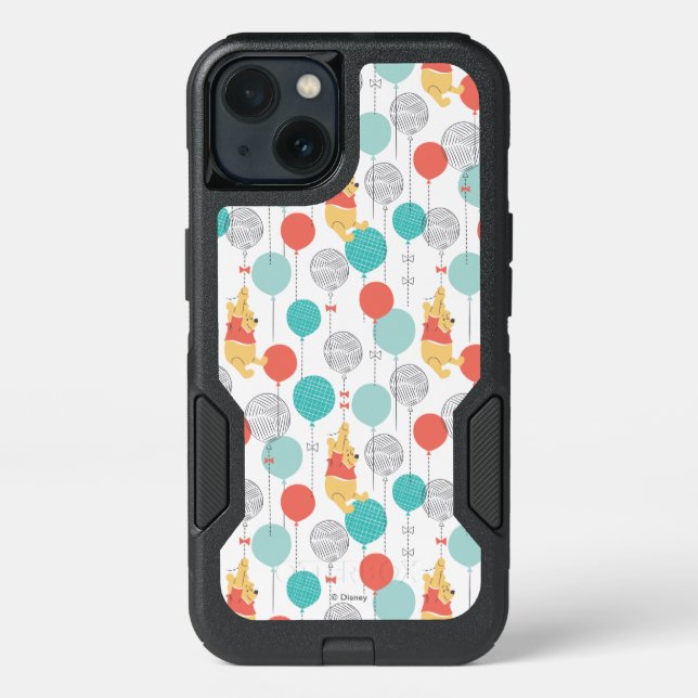 Winnie the Pooh | Hanging On Balloons Pattern Otterbox iPhone Case (Back)