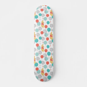 Winnie the Pooh   Hanging On Balloons Pattern Skateboard