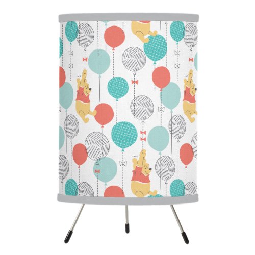 Winnie the Pooh  Hanging On Balloons Pattern Tripod Lamp