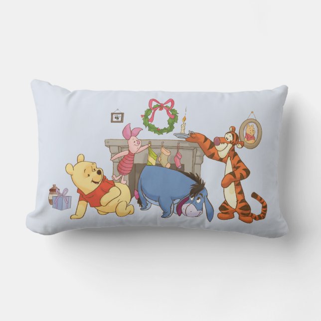 Winnie the Pooh | Hanging Stockings Lumbar Pillow (Front)