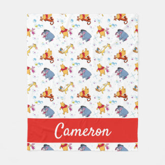 Winnie the Pooh | Hanging with Friends Pattern Fleece Blanket