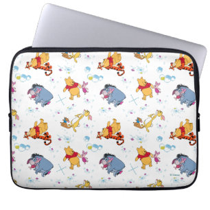 Winnie the Pooh Hanging with Friends Pattern Laptop Sleeve