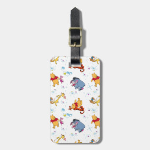 Winnie the Pooh Hanging with Friends Pattern Luggage Tag