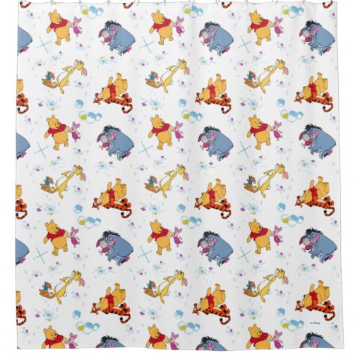 Winnie the Pooh | Hanging with Friends Pattern Shower Curtain | Zazzle