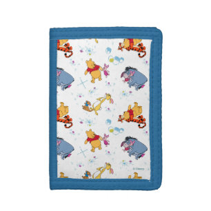 Winnie the Pooh Hanging with Friends Pattern Tri-fold Wallet