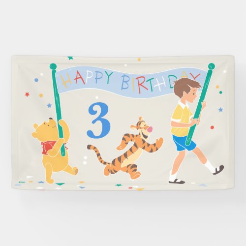 Winnie the Pooh  Happy Birthday Banner