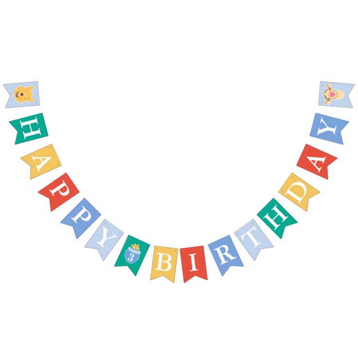 Winnie the Pooh | Happy Birthday Bunting Flags | Zazzle