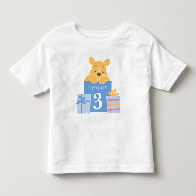 Winnie the Pooh | Happy Birthday Toddler T-shirt (Front)