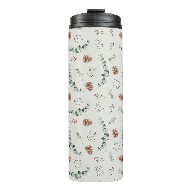 Winnie the Pooh | Happy Christmas Pattern Thermal Tumbler (Front)