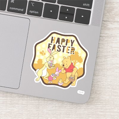 Winnie the Pooh | Happy Easter Badge Sticker