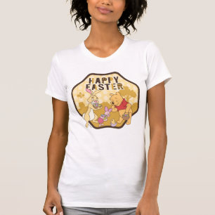 Winnie the Pooh   Happy Easter Badge T-Shirt