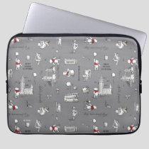 Winnie the Pooh | Hello Friends Gray Pattern Laptop Sleeve