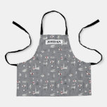 Winnie the Pooh | Hello Friends Grey Pattern Apron