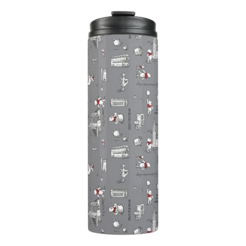 Winnie the Pooh  Hello Friends Grey Pattern Thermal Tumbler