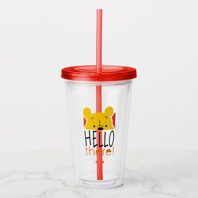 Winnie the Pooh | Hello There! Acrylic Tumbler (Front)