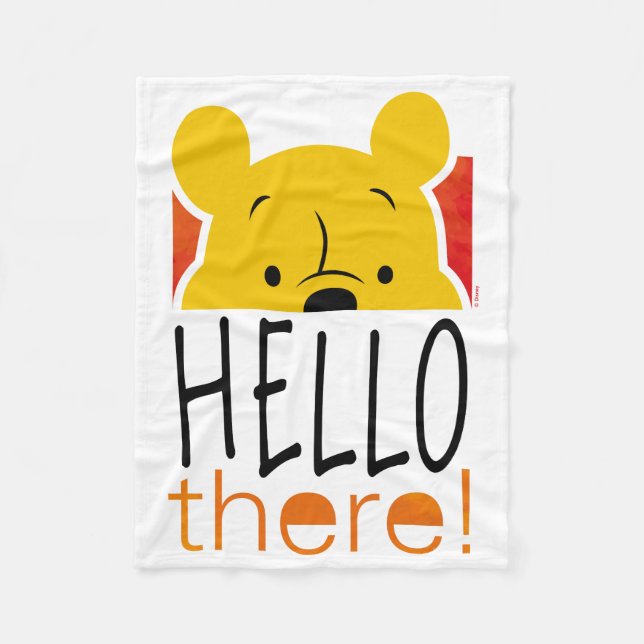 Winnie the Pooh | Hello There! Fleece Blanket (Front)