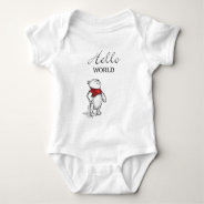 Winnie The Pooh | Hello World Quote Baby Bodysuit at Zazzle