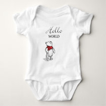 Winnie the Pooh | Hello World Quote Baby Bodysuit Winnie the Pooh | Hello World Quote Baby Bodysuit