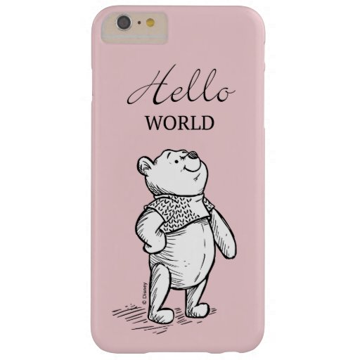 Winnie the Pooh | Hello World Quote Barely There iPhone 6 Plus Case