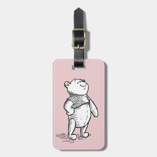 Winnie the Pooh  Hello World Quote Luggage Tag