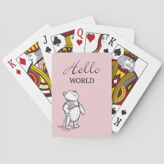Winnie the Pooh | Hello World Quote Playing Cards