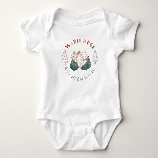 Winnie the Pooh | Holiday Wishes Baby Bodysuit (Front)