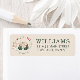 Winnie the Pooh   Holiday Wishes Label