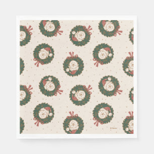 Winnie the Pooh Holiday Wreath Pattern Napkins