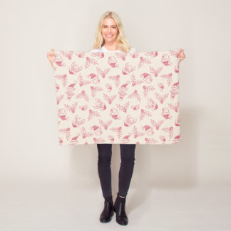 Winnie the Pooh Holly Pattern Fleece Blanket