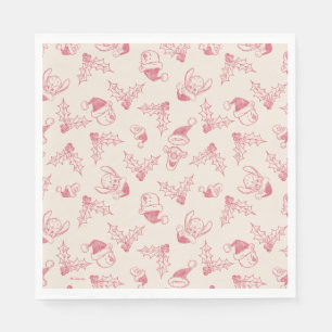 Winnie the Pooh Holly Pattern Napkins