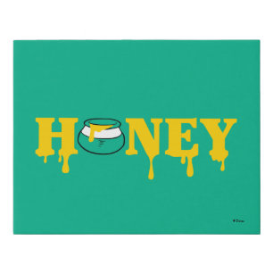 Winnie the Pooh   Honey Faux Canvas Print
