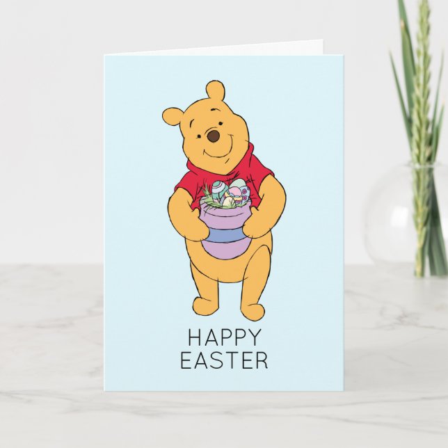 Winnie the Pooh | Honey Pot Full of Easter Eggs Card (Front)
