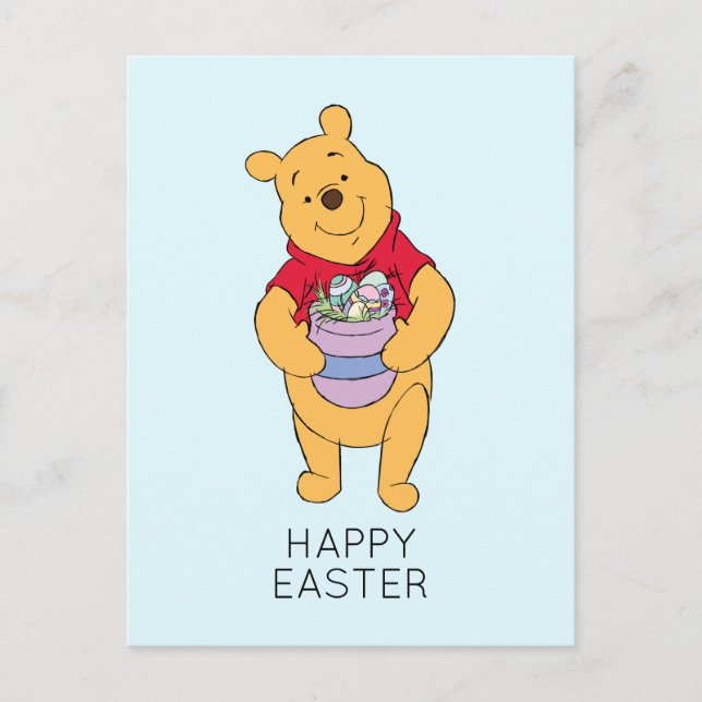 Winnie the Pooh | Honey Pot Full of Easter Eggs Postcard (Front)