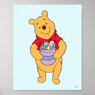 Winnie the Pooh Honey Pot Full of Easter Eggs Poster