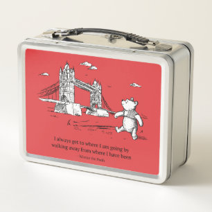 Winnie the Pooh I Always Get to Where I Am Going Metal Lunch Box