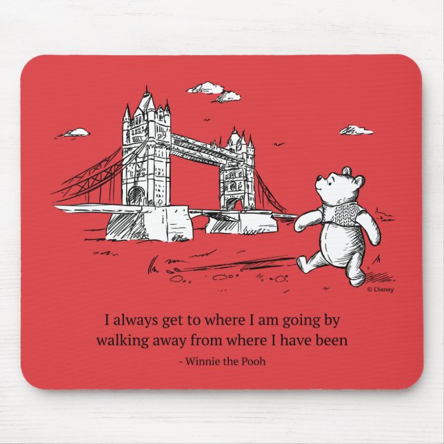 Winnie the Pooh | I Always Get to Where I Am Going Mouse Pad (Front)
