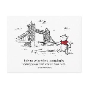 Winnie the Pooh | I Always Get to Where I Am Going Postcard