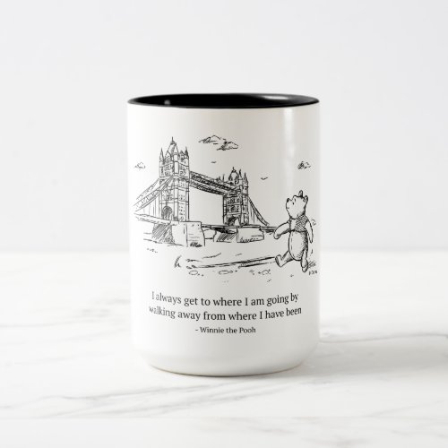 Winnie the Pooh  I Always Get to Where I Am Going Two_Tone Coffee Mug