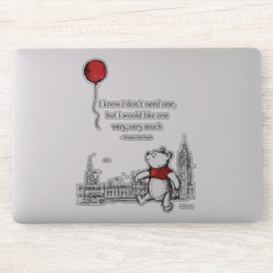Winnie the Pooh   I Know I Don't Need One Quote 2 Sticker