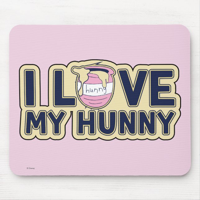 Winnie The Pooh | I Love My Hunny Mouse Pad (Front)