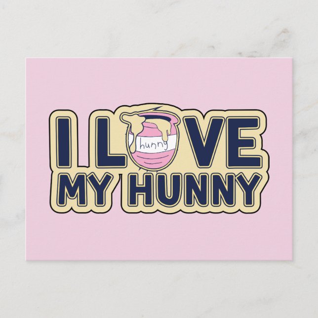 Winnie The Pooh | I Love My Hunny Postcard (Front)