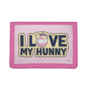 Winnie The Pooh I Love My Hunny Tri-fold Wallet