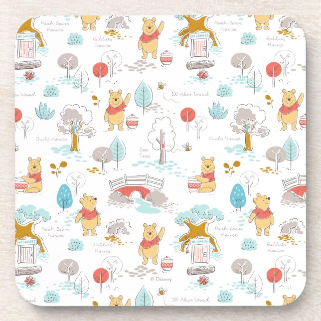 Winnie the Pooh | In the Hundred Acre Wood Beverage Coaster (Front)