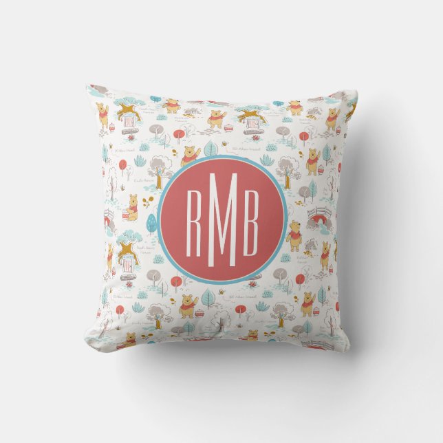 Winnie the Pooh | In the Hundred Acre Wood Throw Pillow (Front)