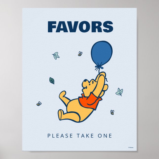 Winnie the Pooh "It's a Boy" Baby Shower Poster (Front)